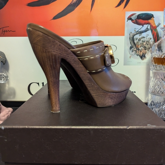 Gucci - Size 8 - Horse Bit Peep Toe Clog - Full inclusion - Picture 5 of 13